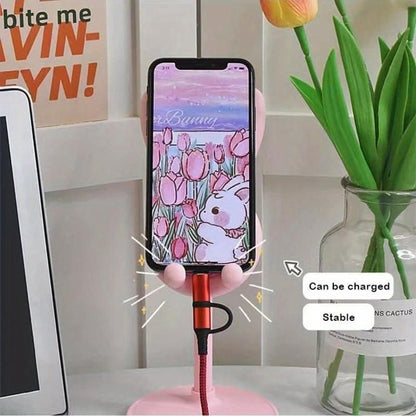 Adjustable Rabbit Cartoon Phone Stand